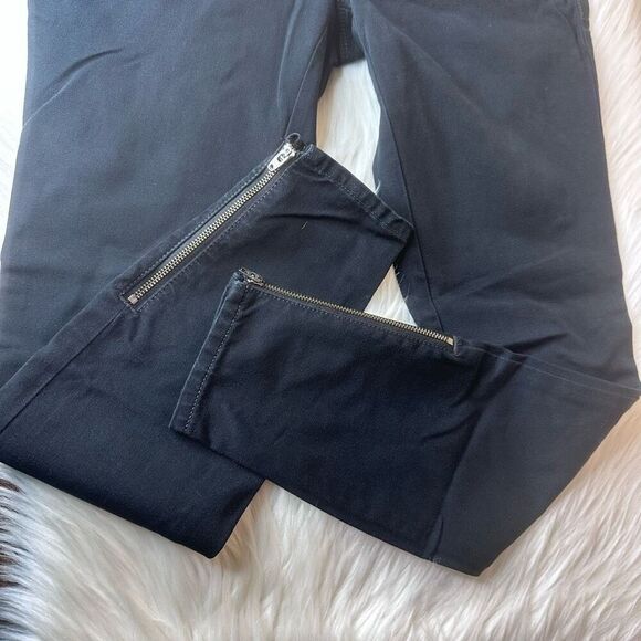 Ann Taylor Denim Ankle Zip Skinny Jeans Size 2 Black - Picture 8 of 10